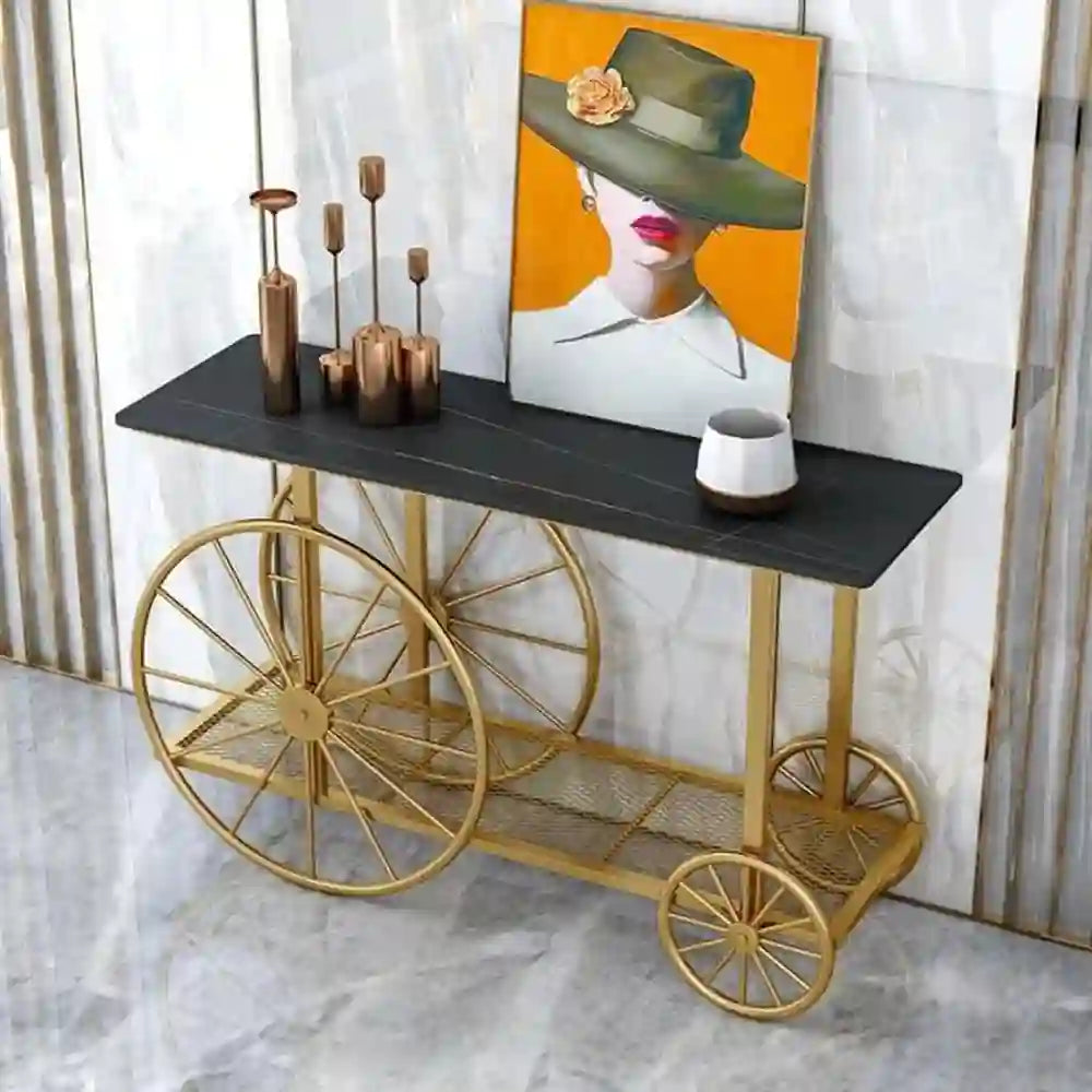 Black Bicycle Console Table