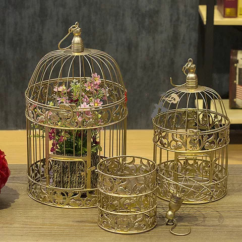 Metal Wire Bird Cages, Set of 3