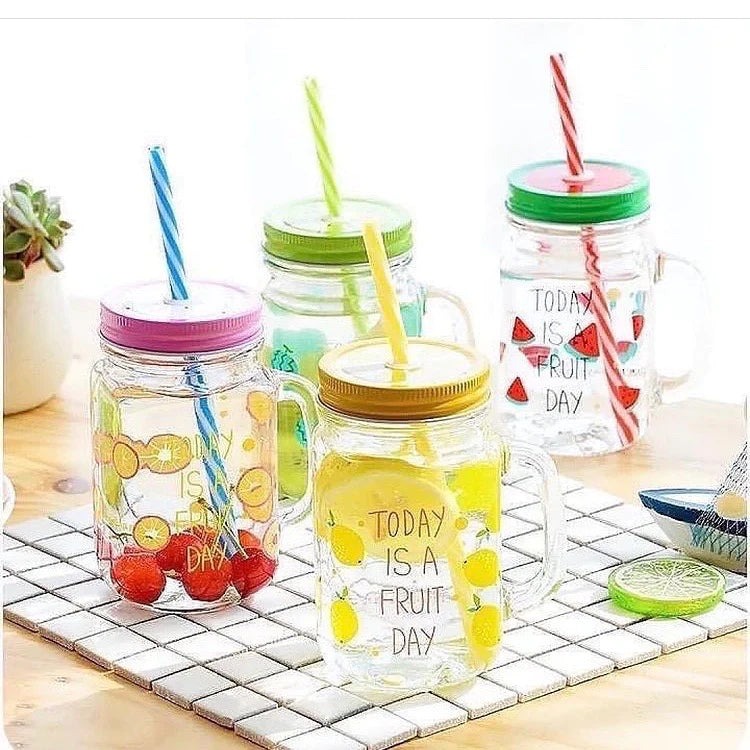 Today Is A Fruit Day Shake Jars (4pcs)