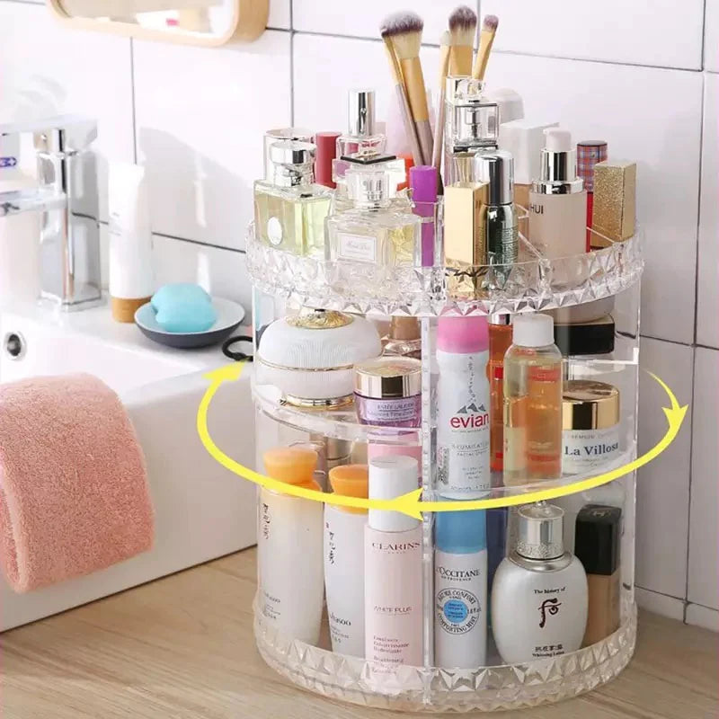 360° Rotating Makeup Organizer