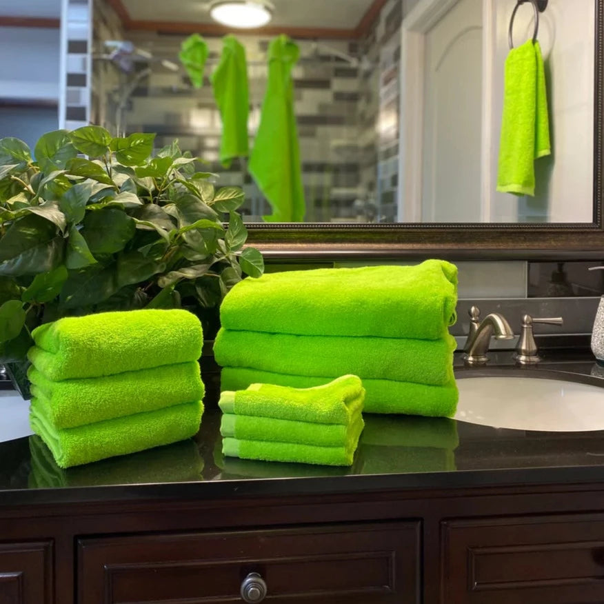 Extra-Long Light Green Egyptian Cotton Towel