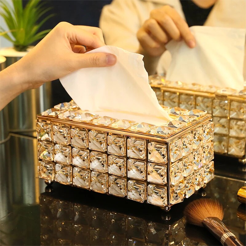 Luxury Crystal Tissue Box