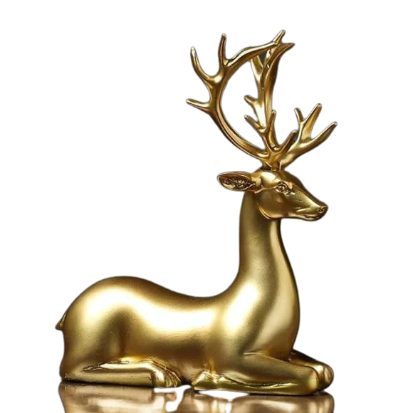 Golden Deer Figurines