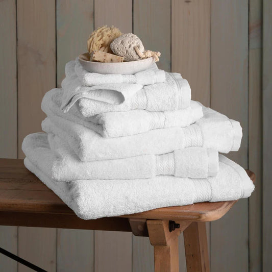 Extra -Long Pure White Egyptian Cotton Towel