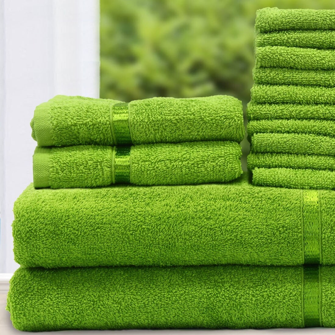 Extra-Long Light Green Egyptian Cotton Towel